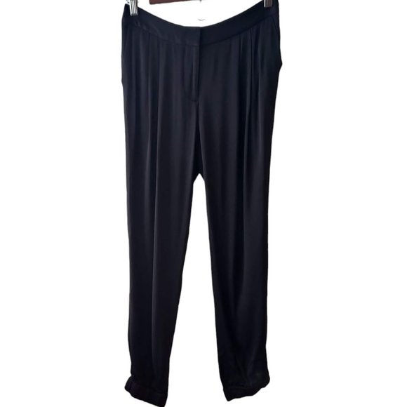 Kate Spade Womens Black Viscose Side Pockets Elastic Cuff Jogger Style Pants 2 - Picture 1 of 9